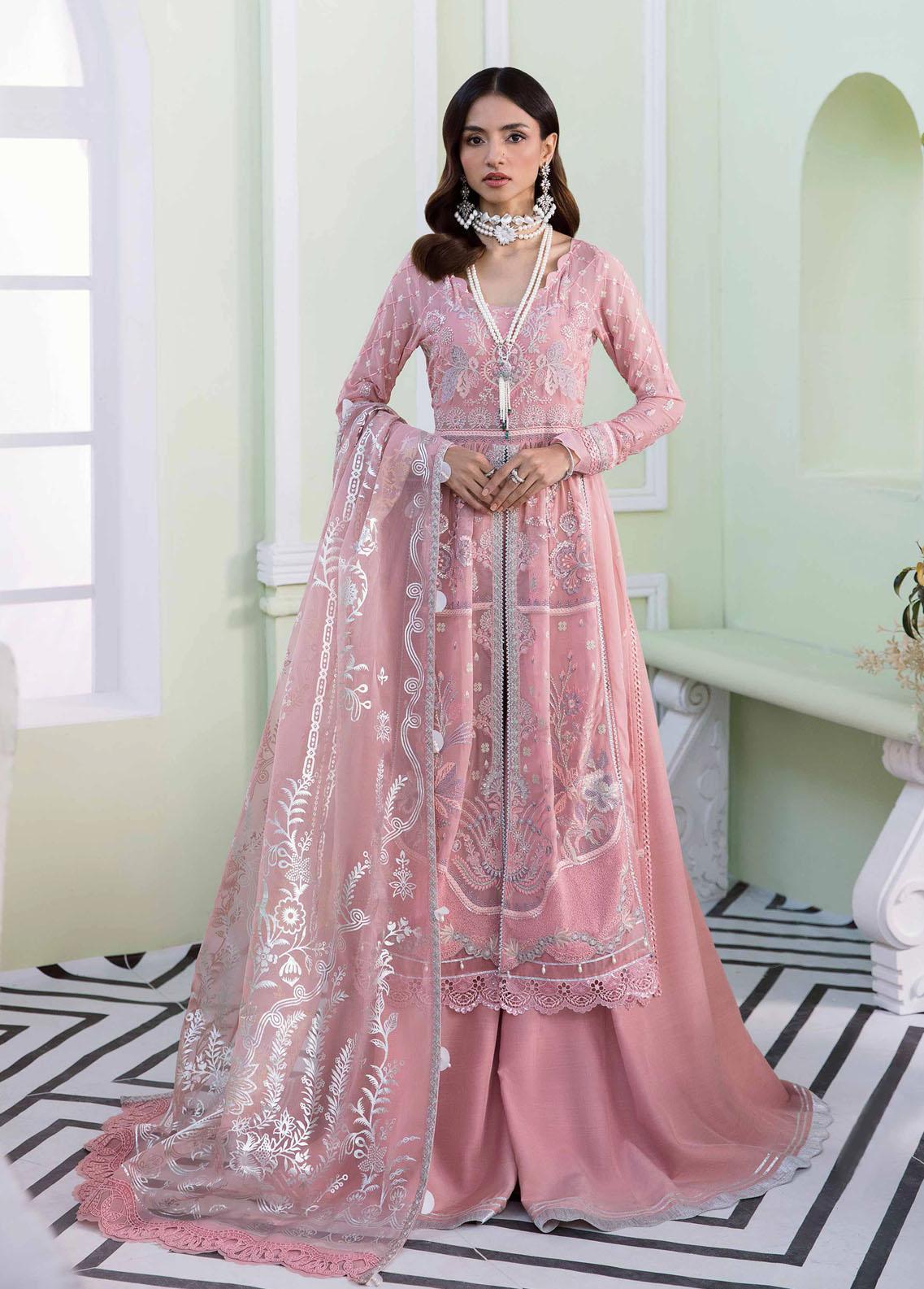 Floraison By Seran Embroidered Net Suits Unstitched 3 Piece SRN23F 04 Valerie - Luxury Festive Collection