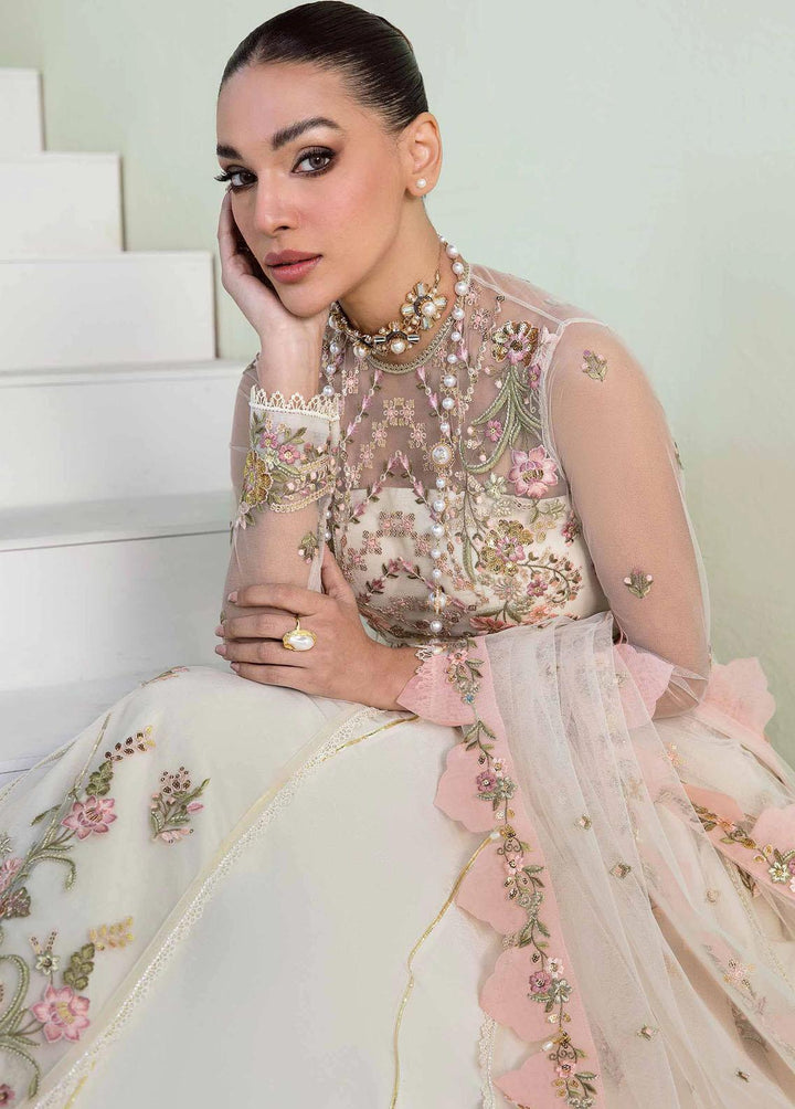 Floraison By Seran Embroidered Net Suits Unstitched 3 Piece SRN23F 04 Valerie - Luxury Festive Collection