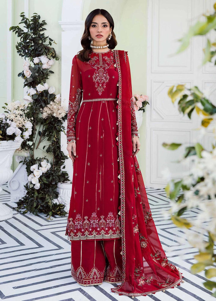 Floraison By Seran Embroidered Chiffon Suits Unstitched 3 Piece SRN23F 07 Celine - Luxury Festive Collection