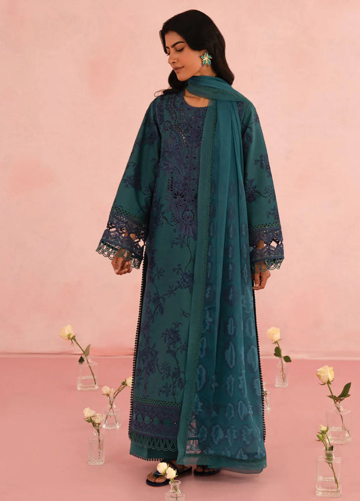 Floral Charm by Afrozeh Embroidered Lawn Suits Unstitched 3 Piece AF25FC D-03 Acacia - Summer Collection