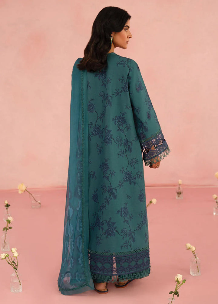 Floral Charm by Afrozeh Embroidered Lawn Suits Unstitched 3 Piece AF25FC D-03 Acacia - Summer Collection