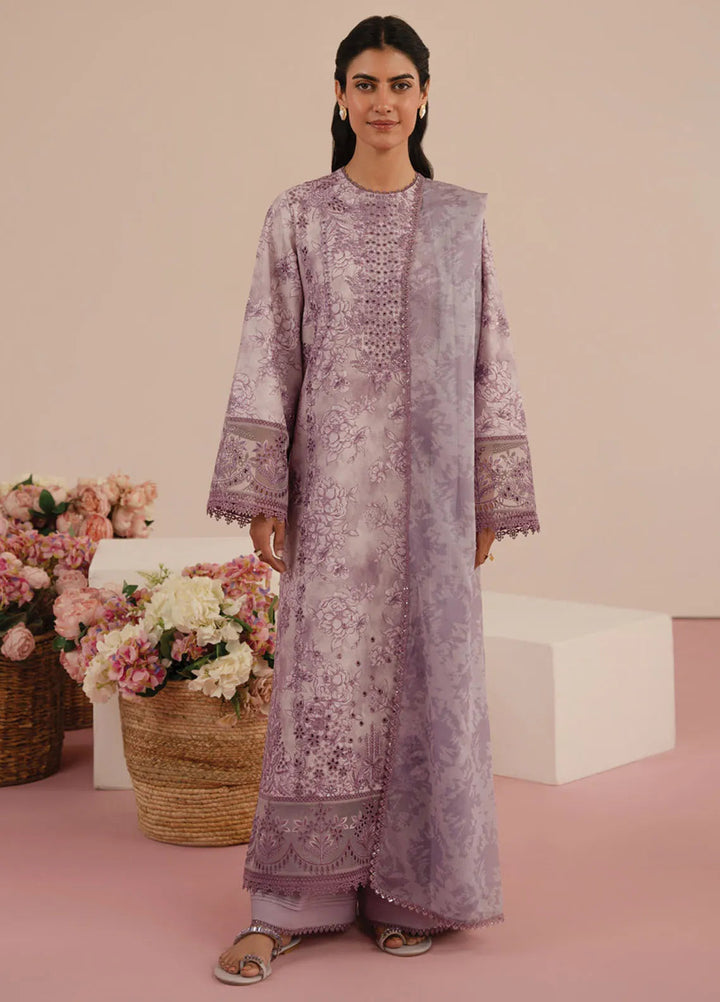 Floral Charm by Afrozeh Embroidered Lawn Suits Unstitched 3 Piece AF25FC D-10 Bellerose - Summer Collection