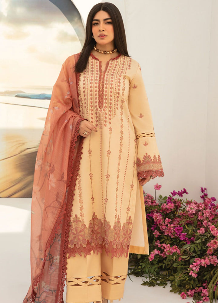 Florance By Rang Rasiya Embroidered Lawn Suits Unstitched 3 Piece RR24F D7 Hazel - Premium Collection