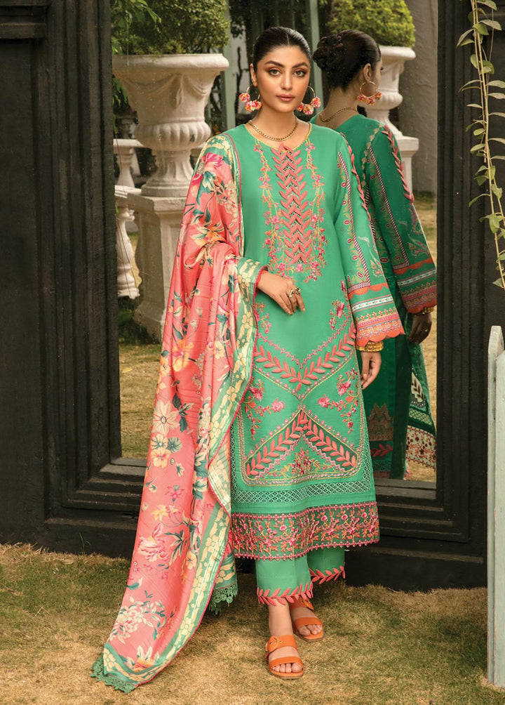 Florence By Rang Rasiya Embroidered Lawn Suits Unstitched 3 Piece RR23FL 05 Jade - Summer Collection