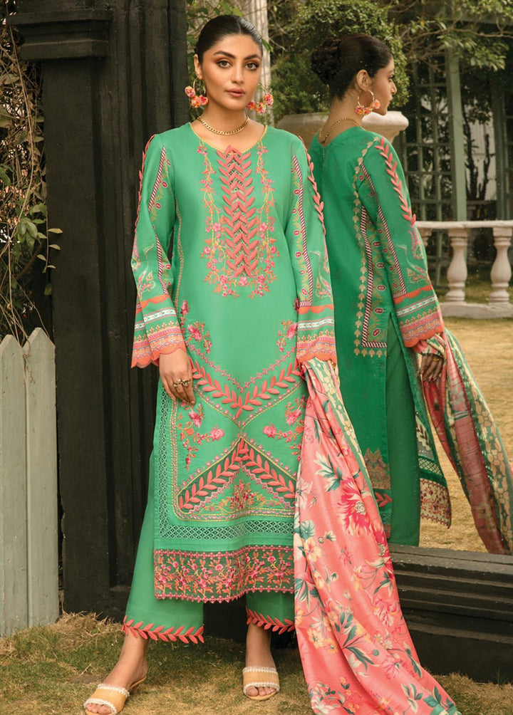 Florence By Rang Rasiya Embroidered Lawn Suits Unstitched 3 Piece RR23FL 05 Jade - Summer Collection