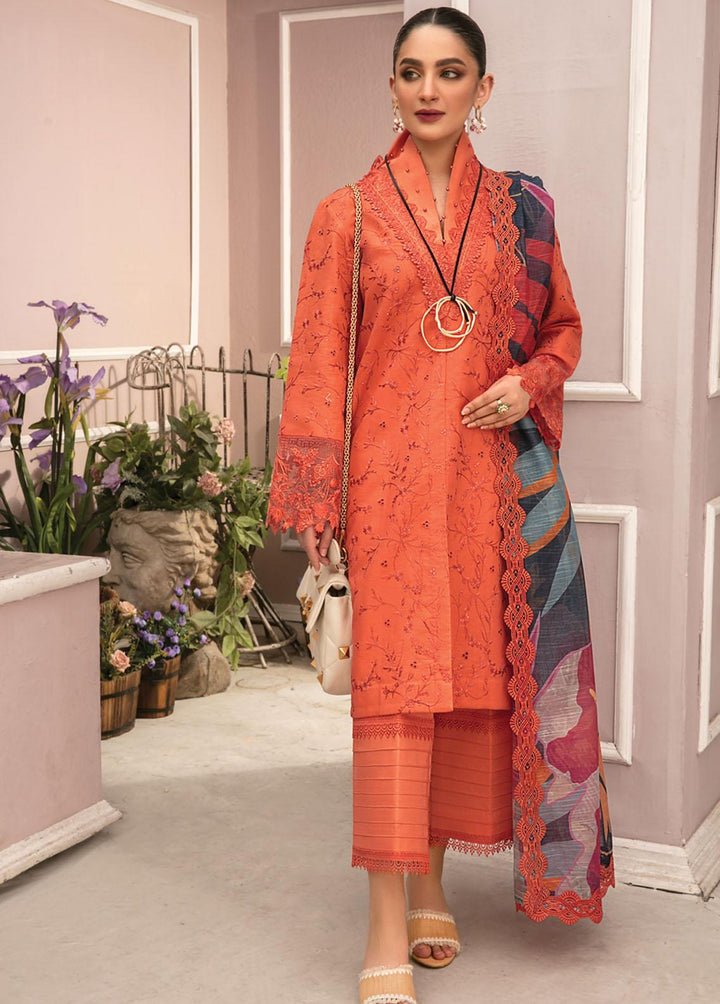 Florence By Rang Rasiya Embroidered Lawn Suits Unstitched 3 Piece RR23FL 06 Gia - Summer Collection