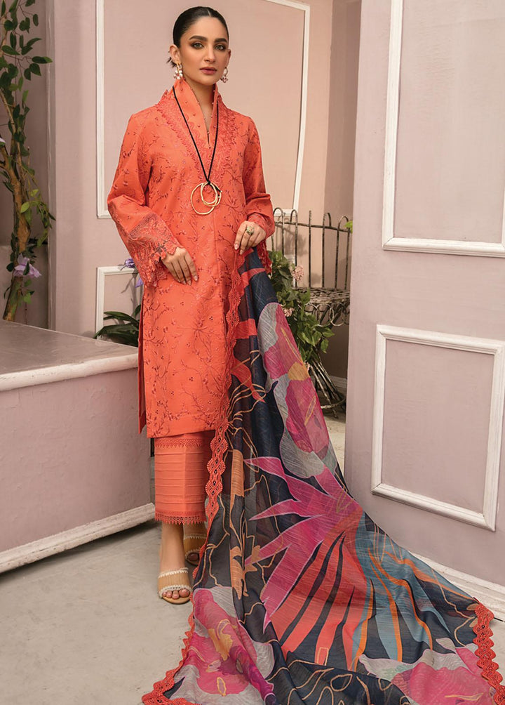 Florence By Rang Rasiya Embroidered Lawn Suits Unstitched 3 Piece RR23FL 06 Gia - Summer Collection