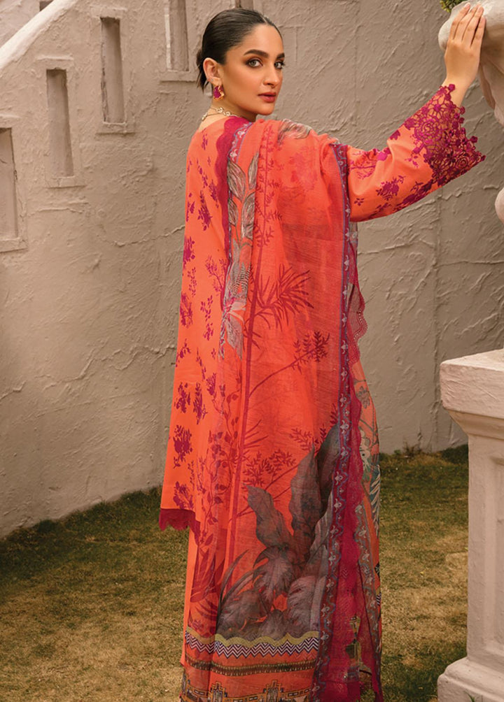 Florence By Rang Rasiya Embroidered Lawn Suits Unstitched 3 Piece RR23FL 08 Rose - Summer Collection