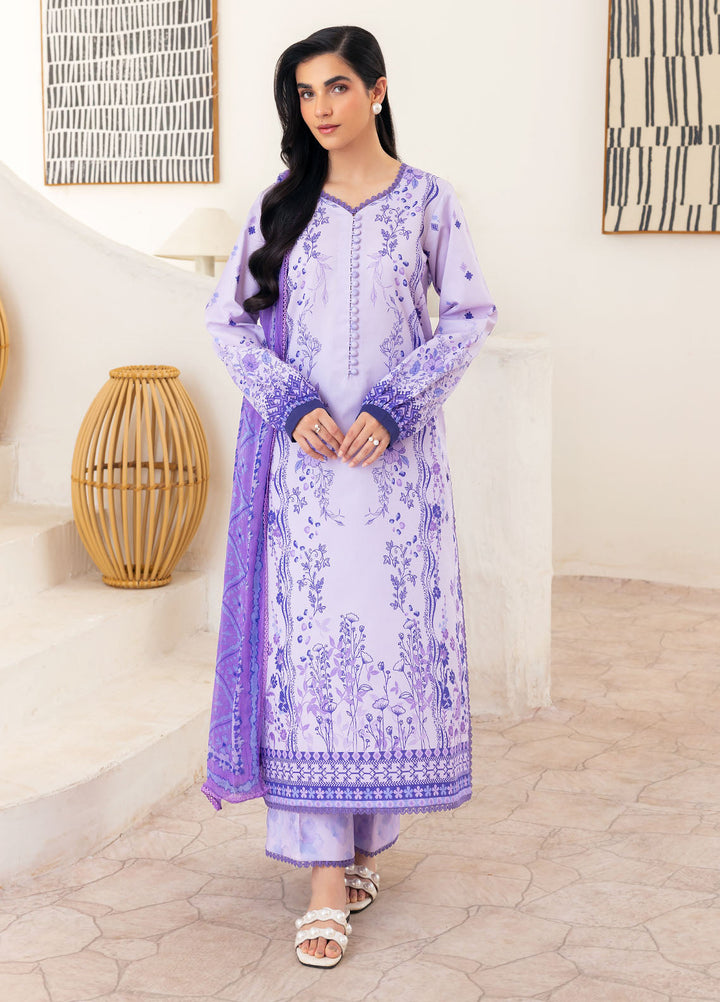 Florent Digital Printed Lawn Suits Unstitched 3 Piece FL25LP Fl-10 - Summer Collection