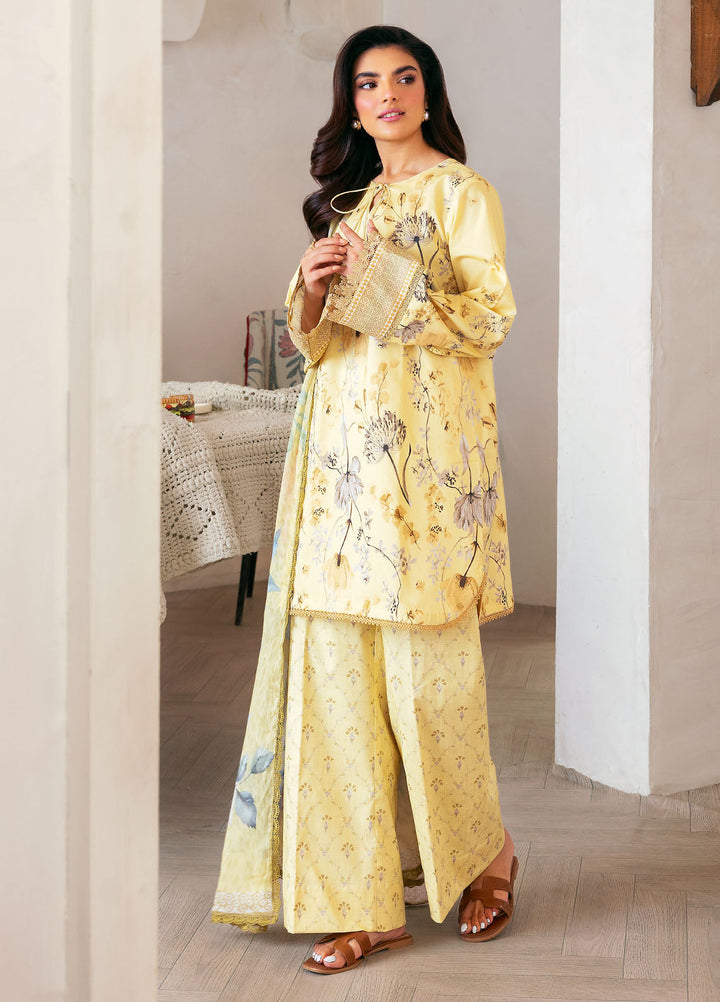 Florent Digital Printed Lawn Suits Unstitched 3 Piece FL25LP FL-2 A - Summer Collection