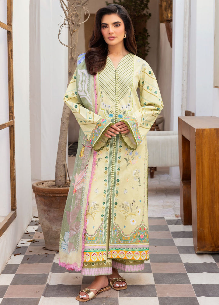 Florent Digital Printed Lawn Suits Unstitched 3 Piece FL25LP FL-4 B - Summer Collection