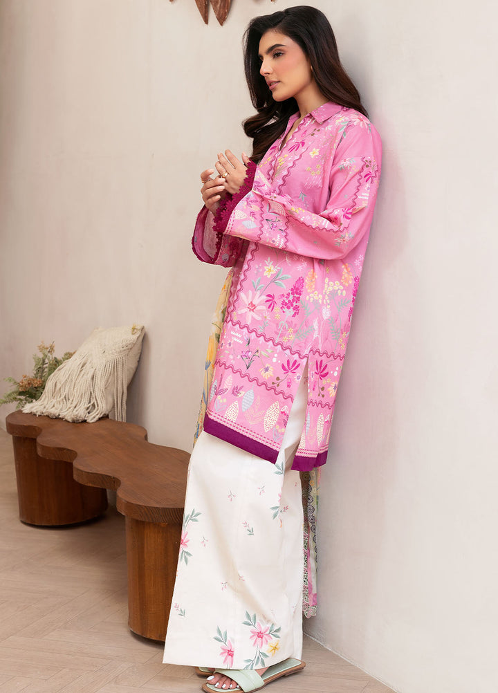 Florent Digital Printed Lawn Suits Unstitched 3 Piece FL25LP FL-6 B - Summer Collection