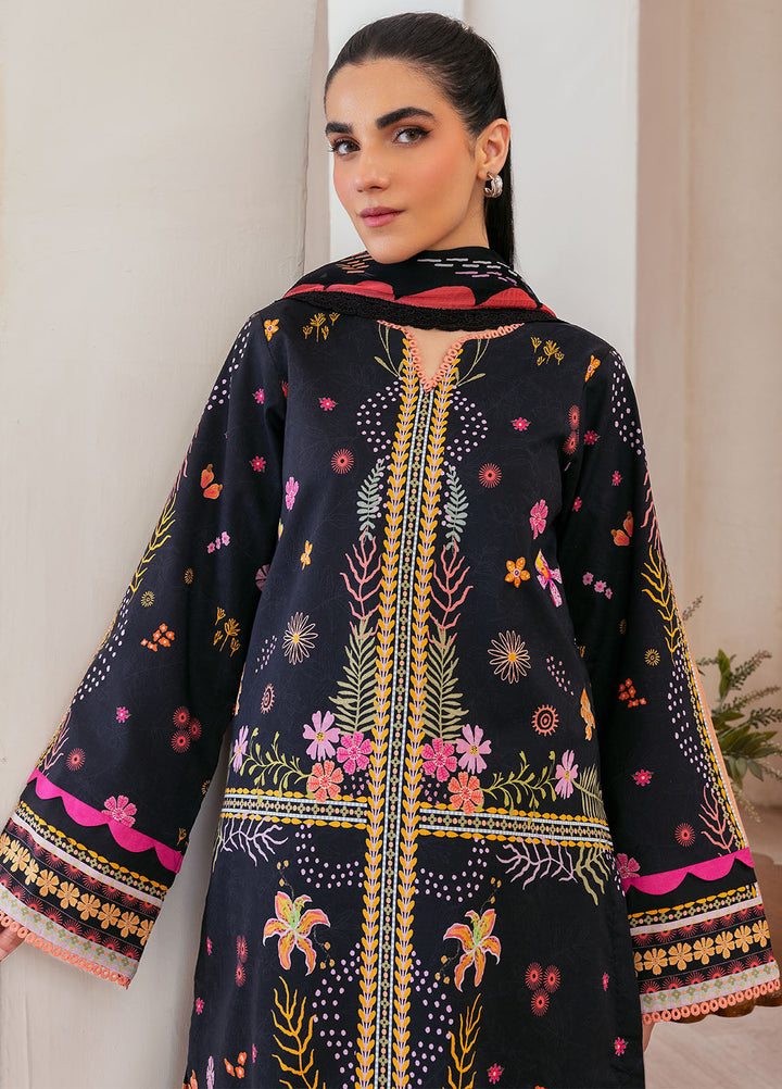 Florent Digital Printed Lawn Suits Unstitched 3 Piece FL25LP FL-8 B - Summer Collection