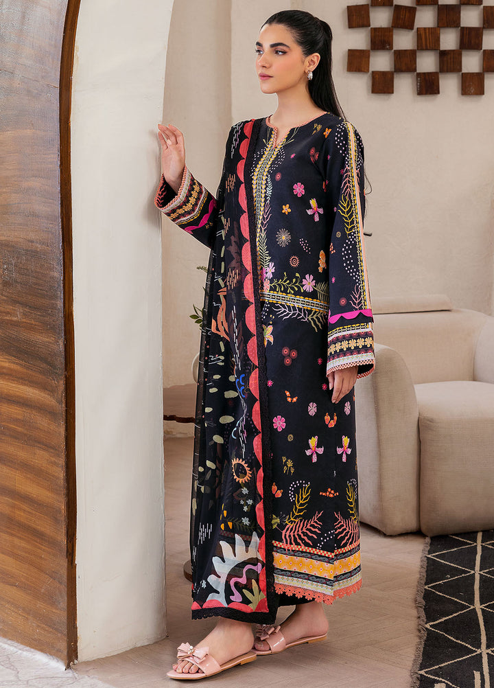 Florent Digital Printed Lawn Suits Unstitched 3 Piece FL25LP FL-8 B - Summer Collection