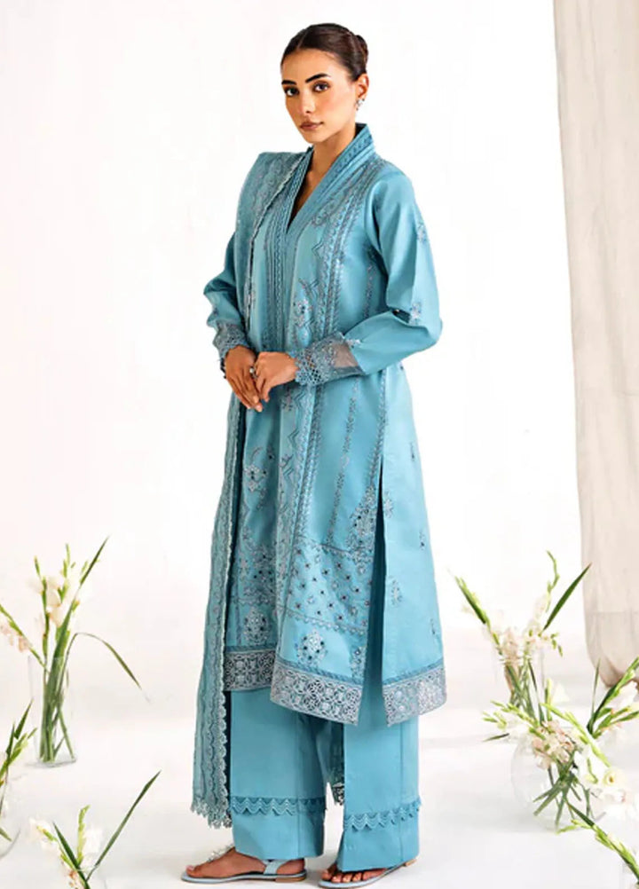 Florent Embroidered Lawn Suit Unstitched 3 Piece FL24F FL-2A - Summer Collection