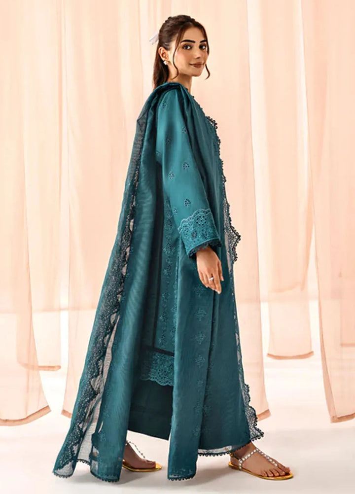 Florent Embroidered Lawn Suit Unstitched 3 Piece FL24F FL-4 - Summer Collection