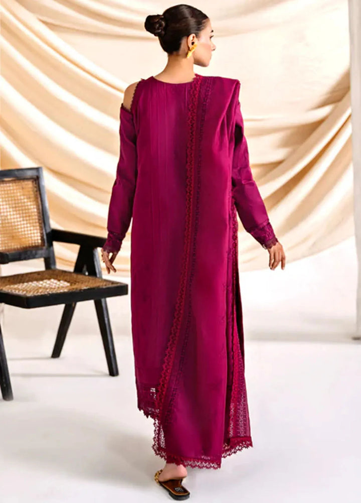 Florent Embroidered Lawn Suit Unstitched 3 Piece FL24F FL-6B - Summer Collection