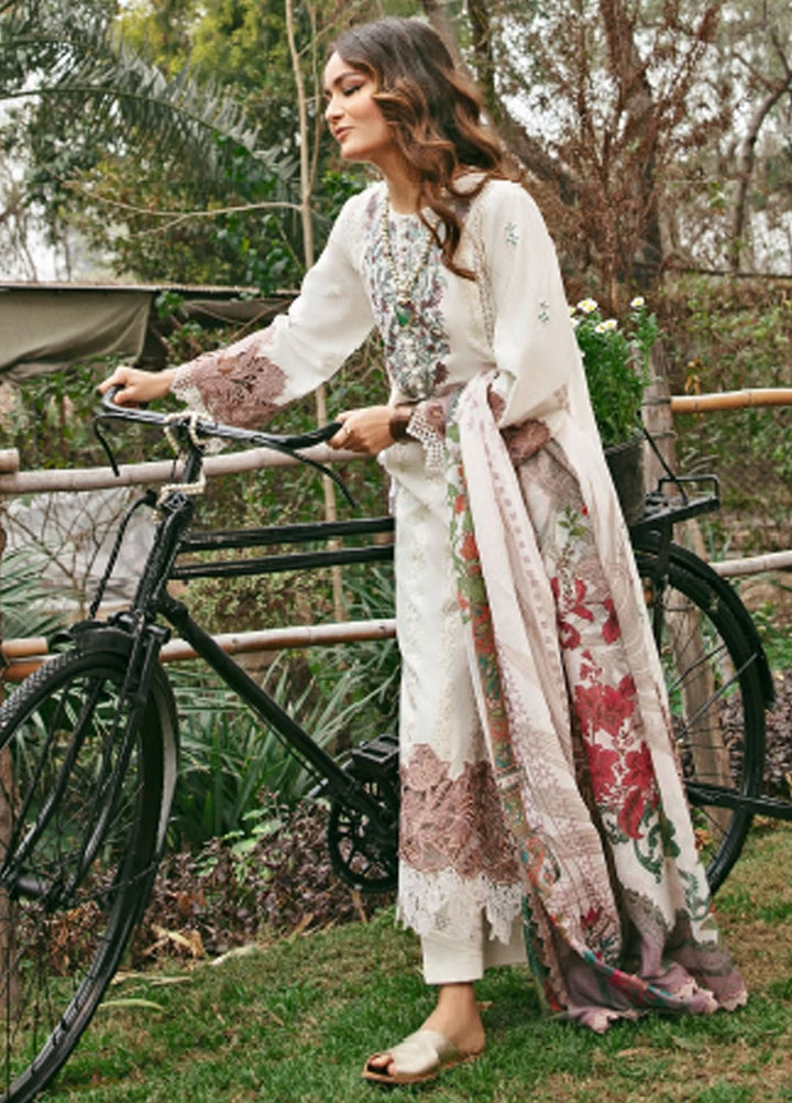 Florent Embroidered Lawn Suit Unstitched 3 Piece FL24LL FL-2A - Luxury Summer Collection