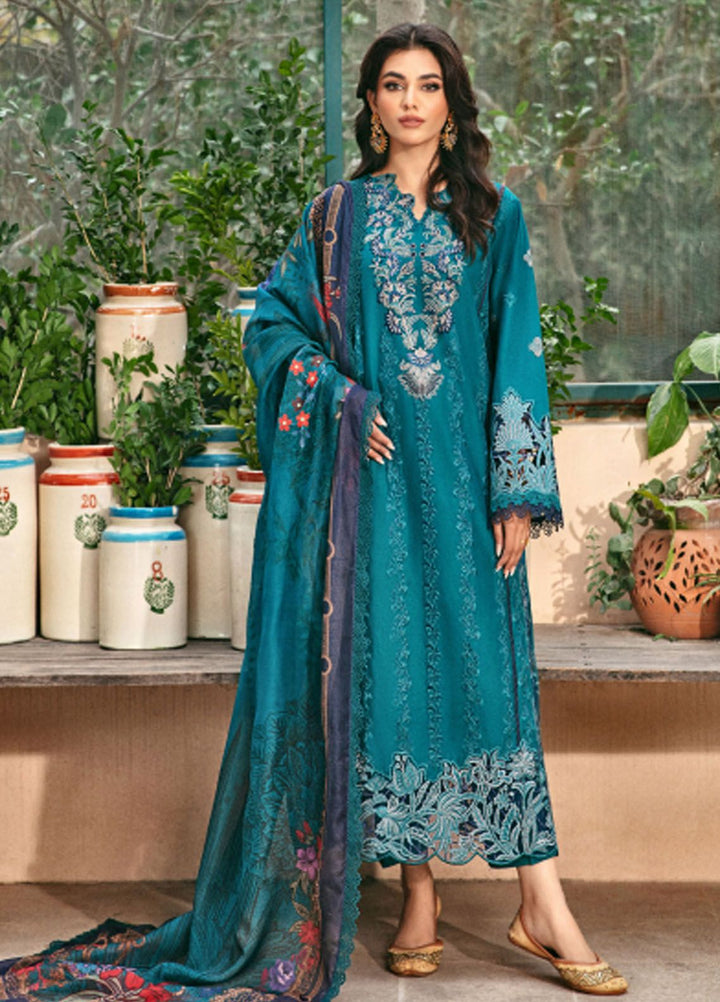 Florent Embroidered Lawn Suit Unstitched 3 Piece FL24LL FL-2B - Luxury Summer Collection
