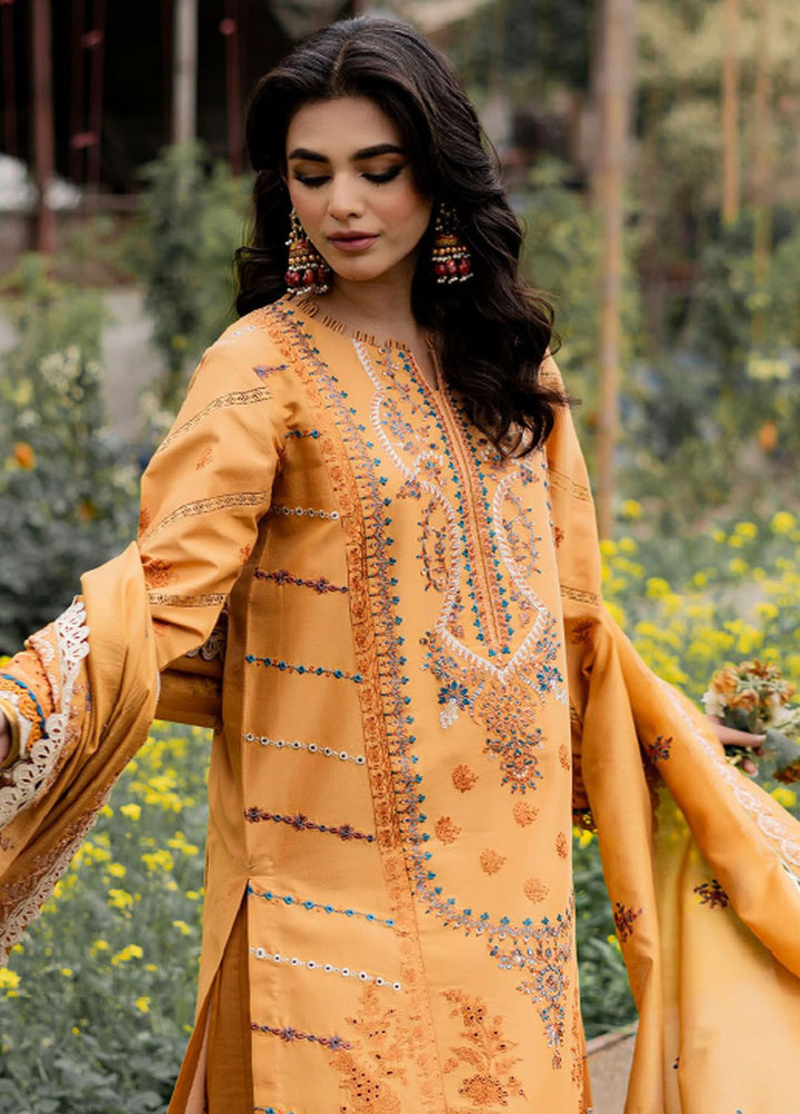 Florent Embroidered Lawn Suit Unstitched 3 Piece FL24LL FL-4A - Luxury Summer Collection
