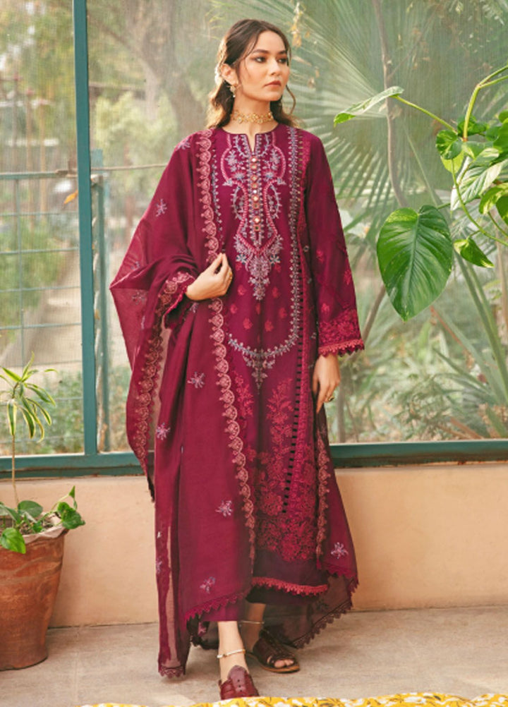 Florent Embroidered Lawn Suit Unstitched 3 Piece FL24LL FL-4B - Luxury Summer Collection