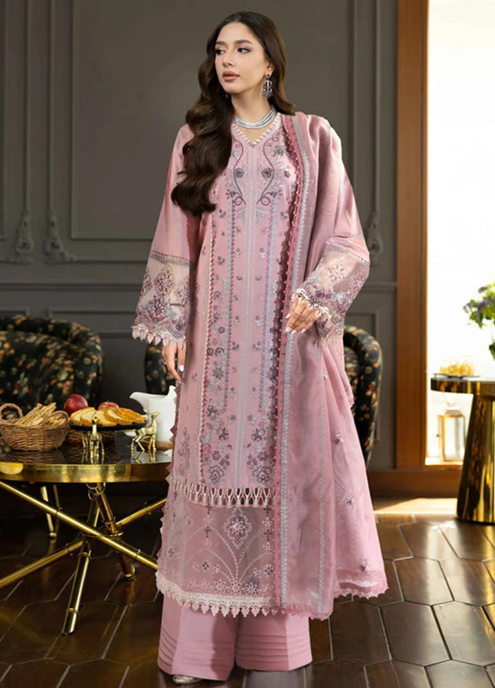 Florent Embroidered Lawn Suits Unstitched 3 Piece FL25EF FL-5 B - Summer Collection