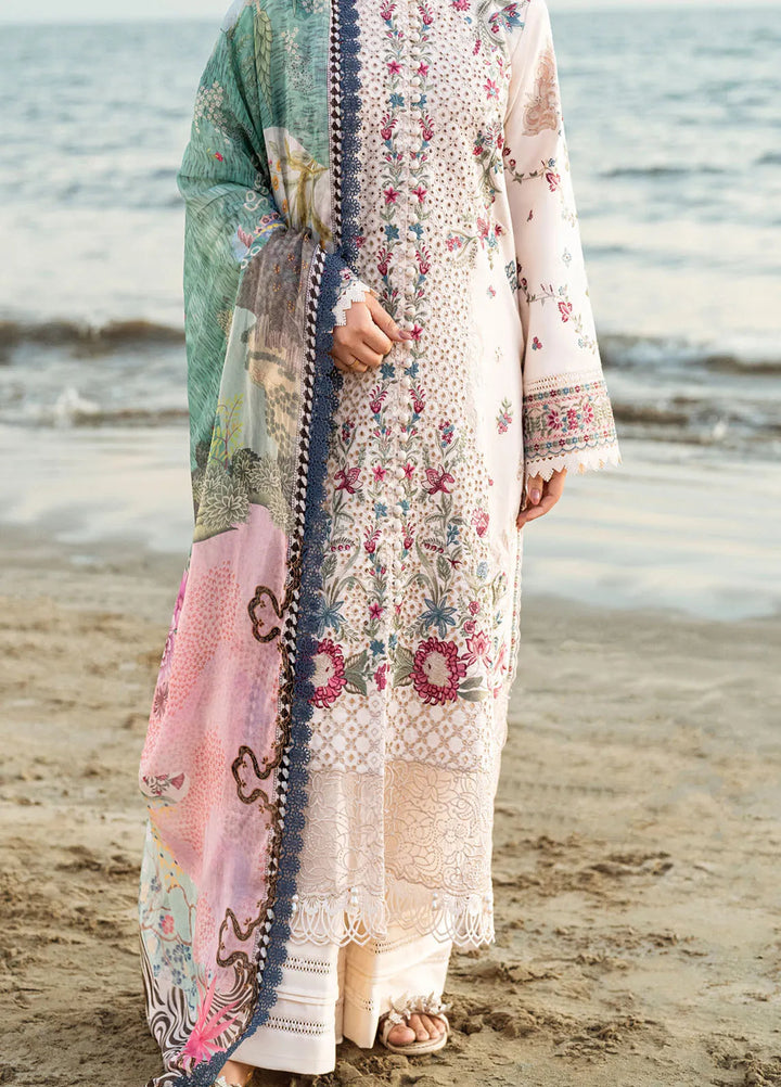 Florent Embroidered Lawn Suits Unstitched 3 Piece FL25LL FL-9 - Summer Collection