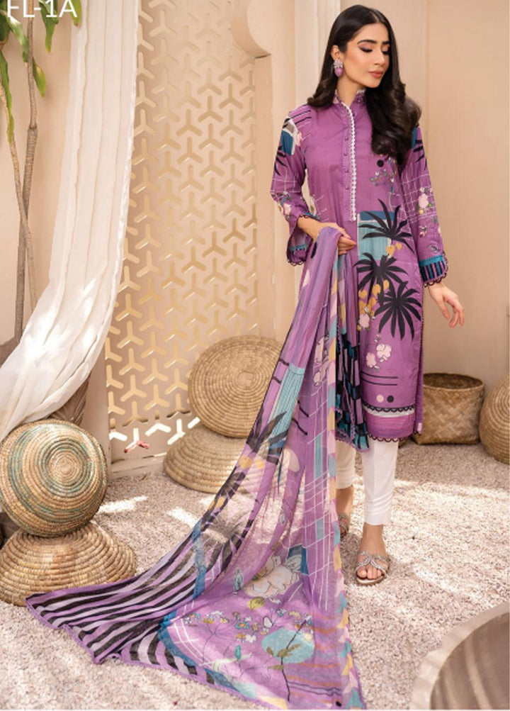 Everyday Wear By Florent Printed Lawn Suits Unstitched 3 Piece FL22-EW2 FL-3A - Summer Collection