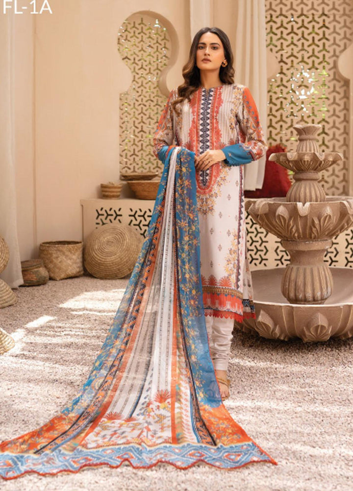 Everyday Wear By Florent Printed Lawn Suits Unstitched 3 Piece FL22-EW2 FL-7A - Summer Collection