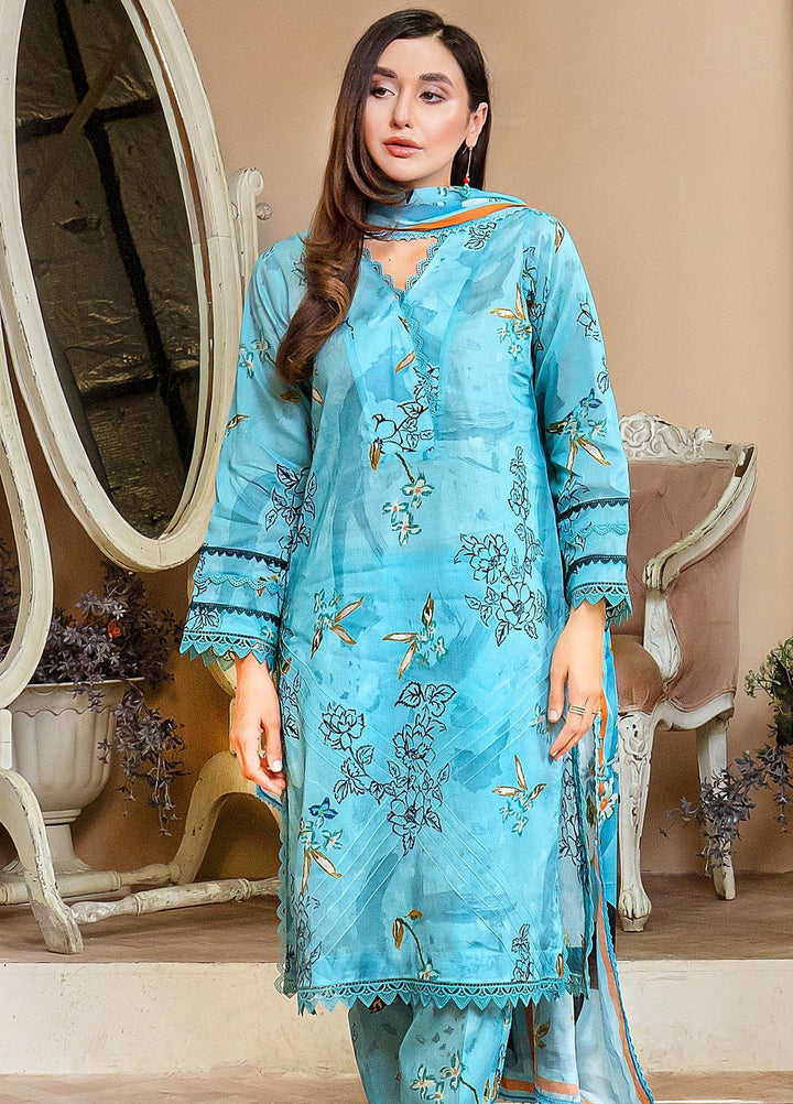 Florent Printed  Suits Unstitched 3 Piece FL23EW-V2 FL-2A - Summer Collection
