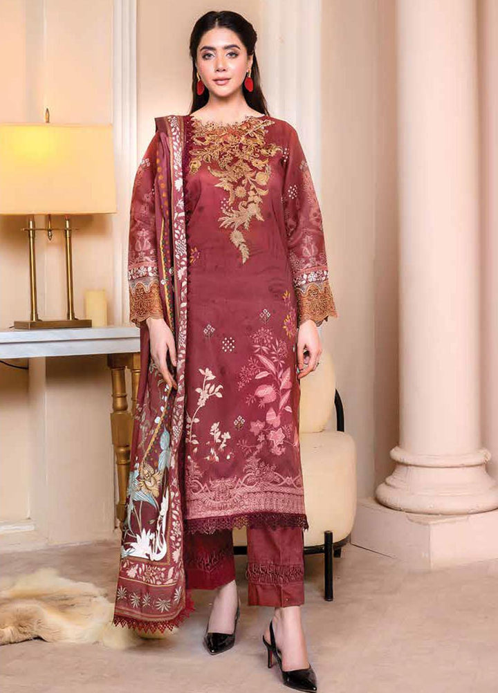 Florent Embroidered  Suits Unstitched 3 Piece FL23EW-V2 FL-6B - Summer Collection