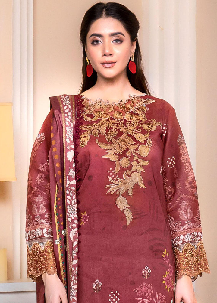 Florent Embroidered  Suits Unstitched 3 Piece FL23EW-V2 FL-6B - Summer Collection
