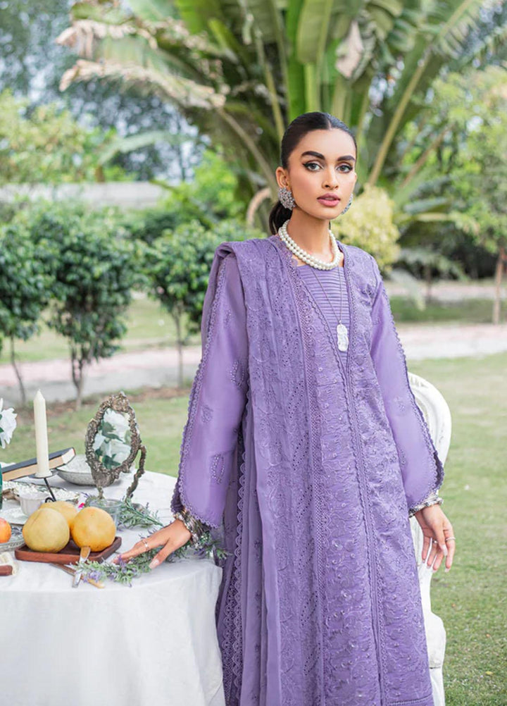 Florent Embroidered Lawn Suits Unstitched 3 Piece FL23LE FL-1A - Luxury Eid Collection
