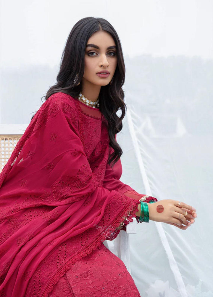 Florent Embroidered Lawn Suits Unstitched 3 Piece FL23LE FL-1B - Luxury Eid Collection