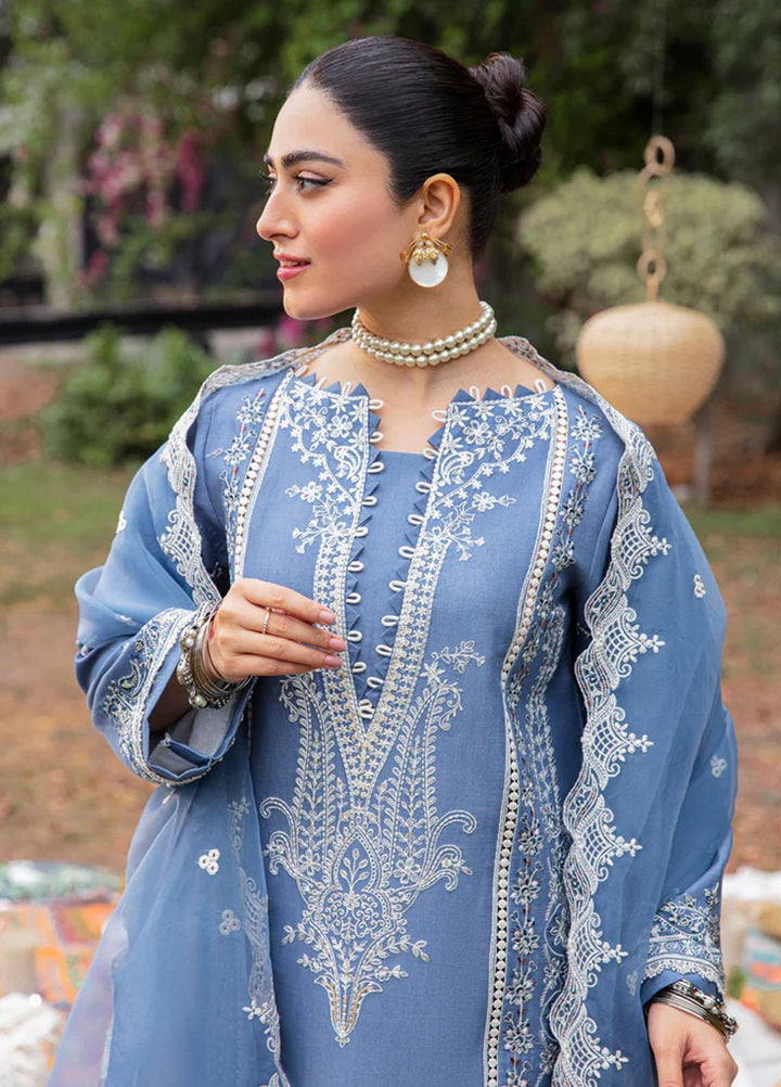 Florent Embroidered Lawn Suits Unstitched 3 Piece FL23LE FL-4B - Luxury Eid Collection