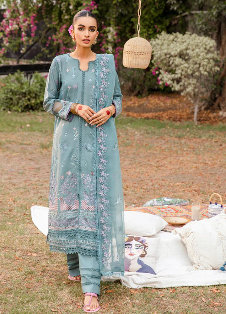 Florent Embroidered Lawn Suits Unstitched 3 Piece FL23LE FL-5B - Luxury Eid Collection