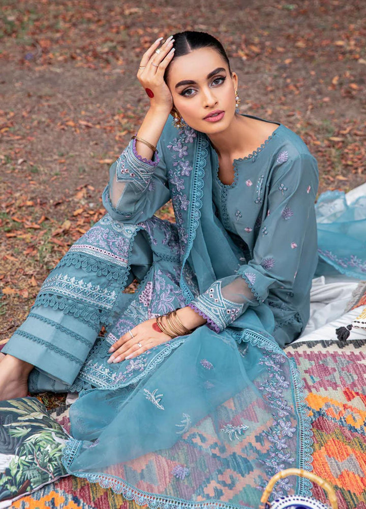Florent Embroidered Lawn Suits Unstitched 3 Piece FL23LE FL-5B - Luxury Eid Collection