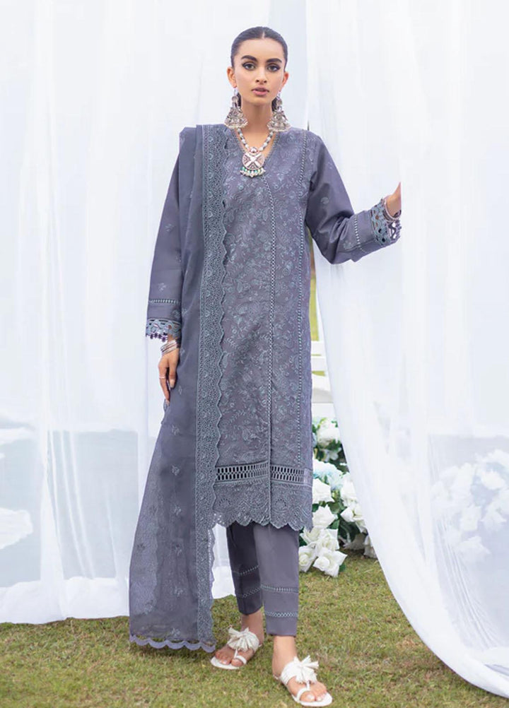 Florent Embroidered Lawn Suits Unstitched 3 Piece FL23LE FL-6B - Luxury Eid Collection