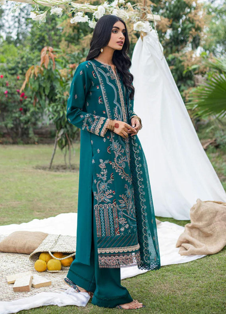 Florent Embroidered Lawn Suits Unstitched 3 Piece FL23LE FL-7B - Luxury Eid Collection