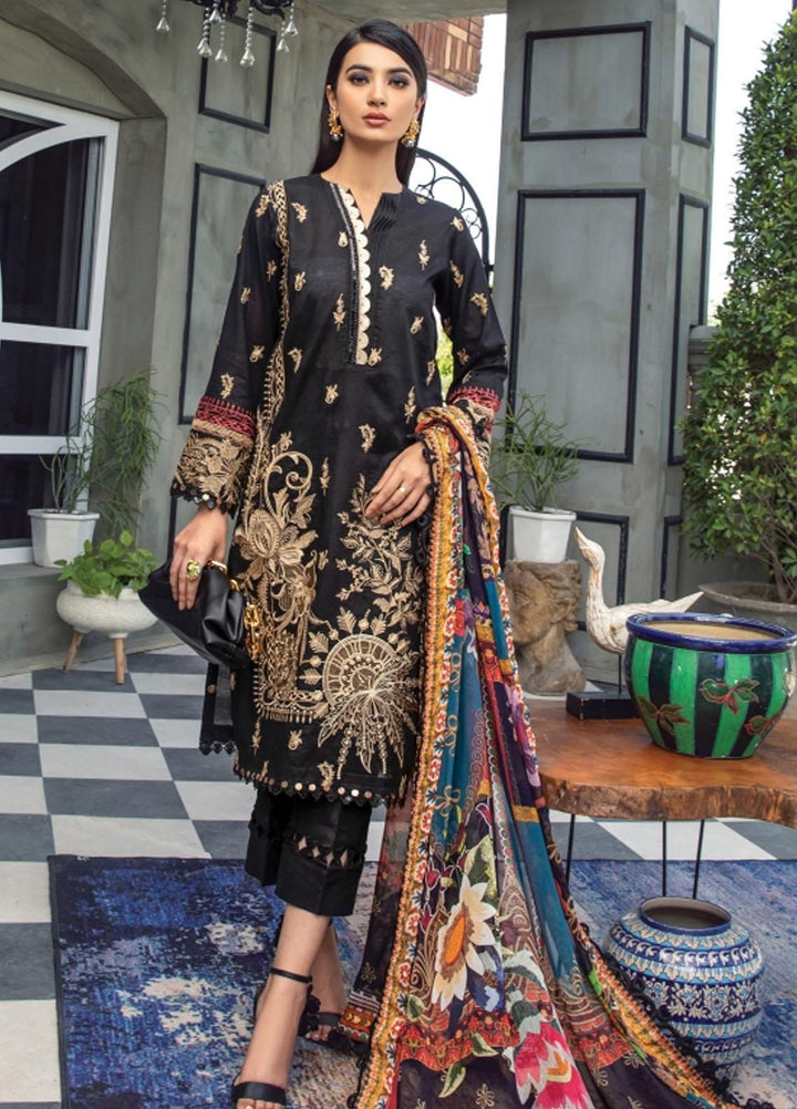 Florent Embroidered Lawn Suits Unstitched 3 Piece FL21LL D-02A - Summer Collection