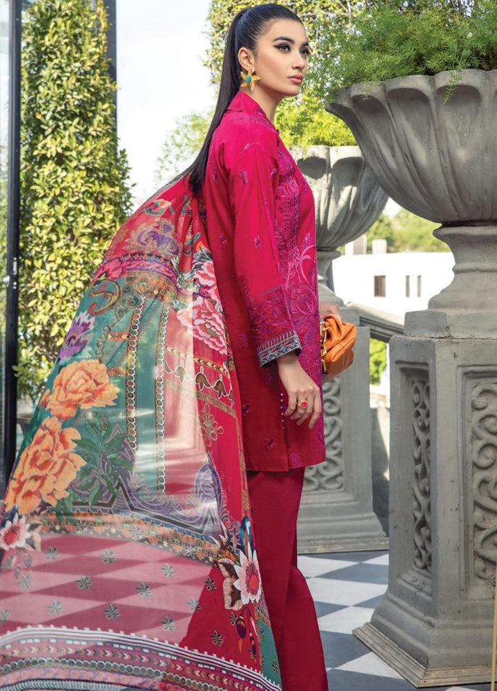 Florent Embroidered Lawn Suits Unstitched 3 Piece FL21LL D-02B - Summer Collection