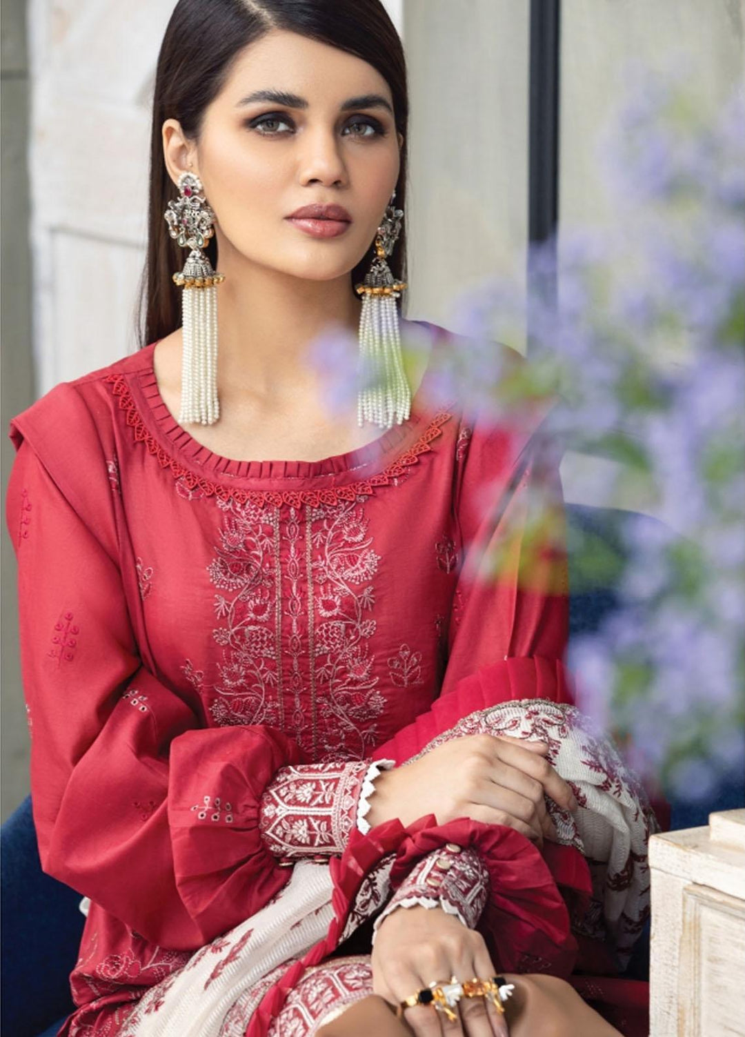 Florent Embroidered Lawn Suits Unstitched 3 Piece FL21LL D-03A - Summer Collection