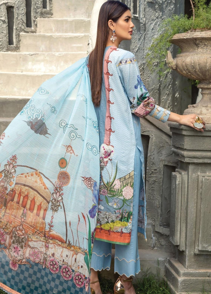 Florent Embroidered Lawn Suits Unstitched 3 Piece FL21LL D-04A - Summer Collection