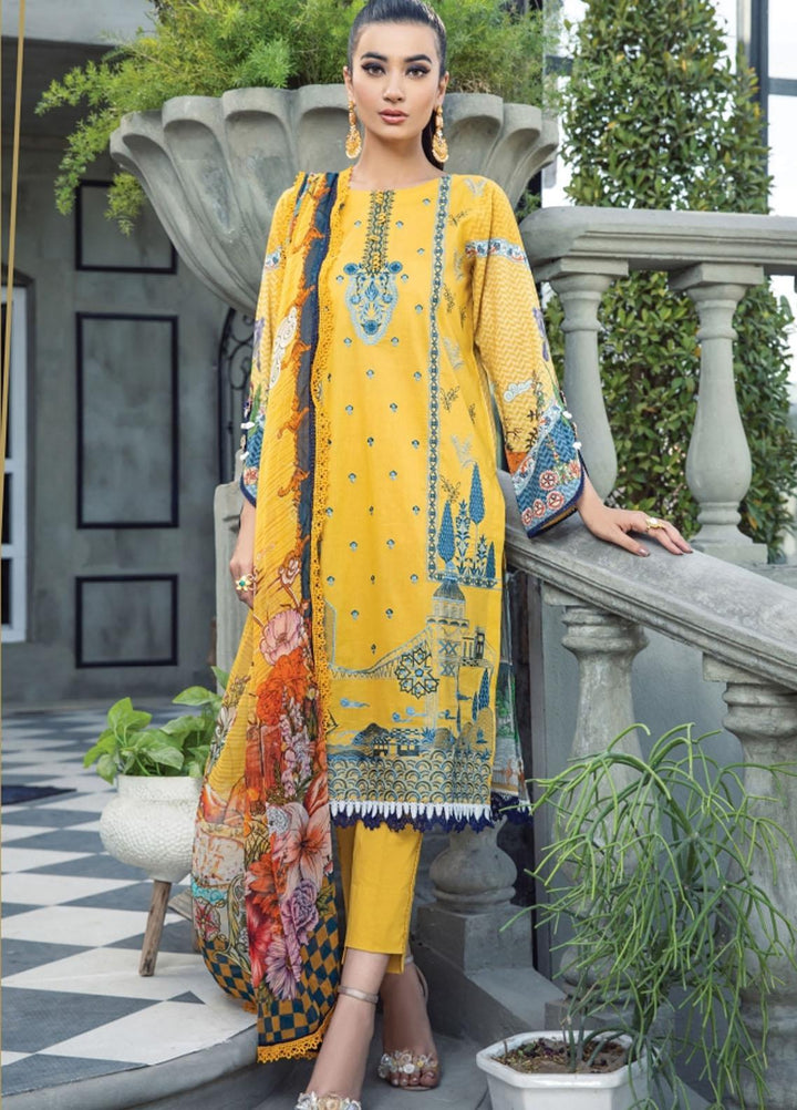 Florent Embroidered Lawn Suits Unstitched 3 Piece FL21LL D-04B - Summer Collection