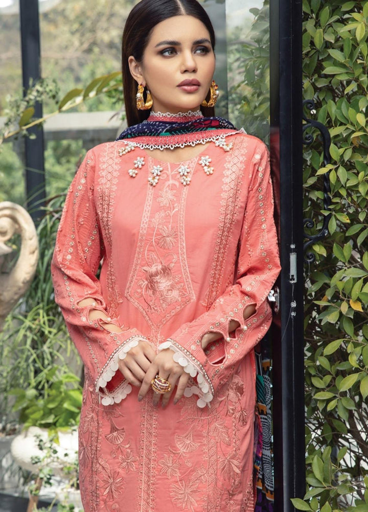 Florent Embroidered Lawn Suits Unstitched 3 Piece FL21LL D-05A - Summer Collection