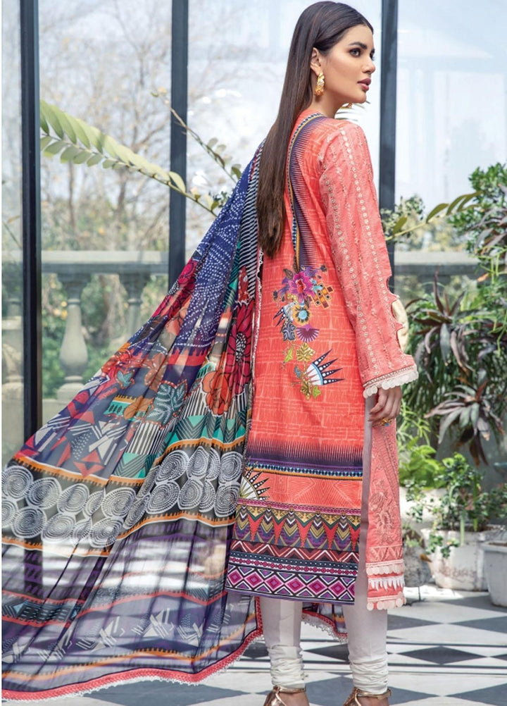 Florent Embroidered Lawn Suits Unstitched 3 Piece FL21LL D-05A - Summer Collection