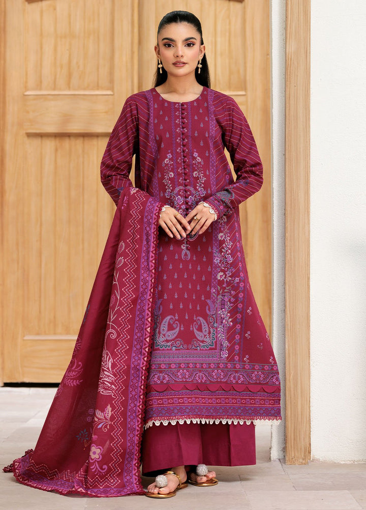 Florent Printed Lawn Suits Unstitched 3 Piece FL25PL FL-1B - Summer Collection