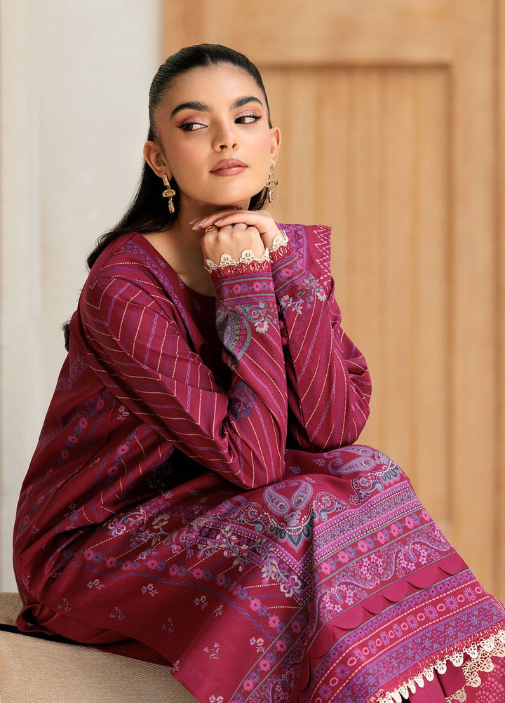 Florent Printed Lawn Suits Unstitched 3 Piece FL25PL FL-1B - Summer Collection