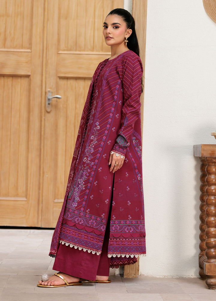 Florent Printed Lawn Suits Unstitched 3 Piece FL25PL FL-1B - Summer Collection