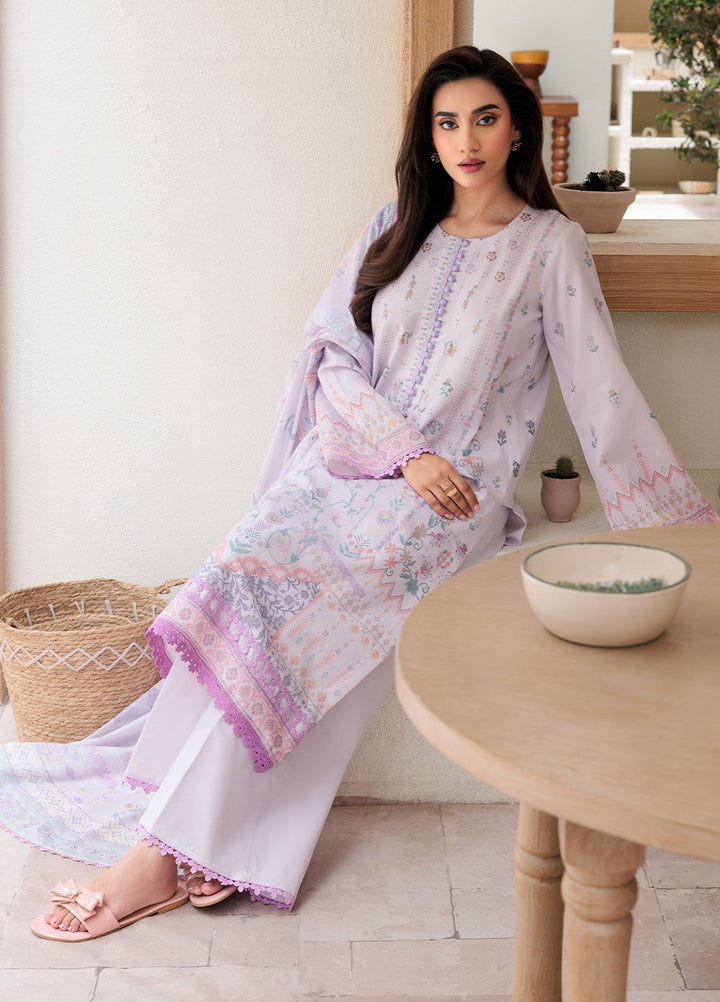 Florent Printed Lawn Suits Unstitched 3 Piece FL25PL FL-3A - Summer Collection